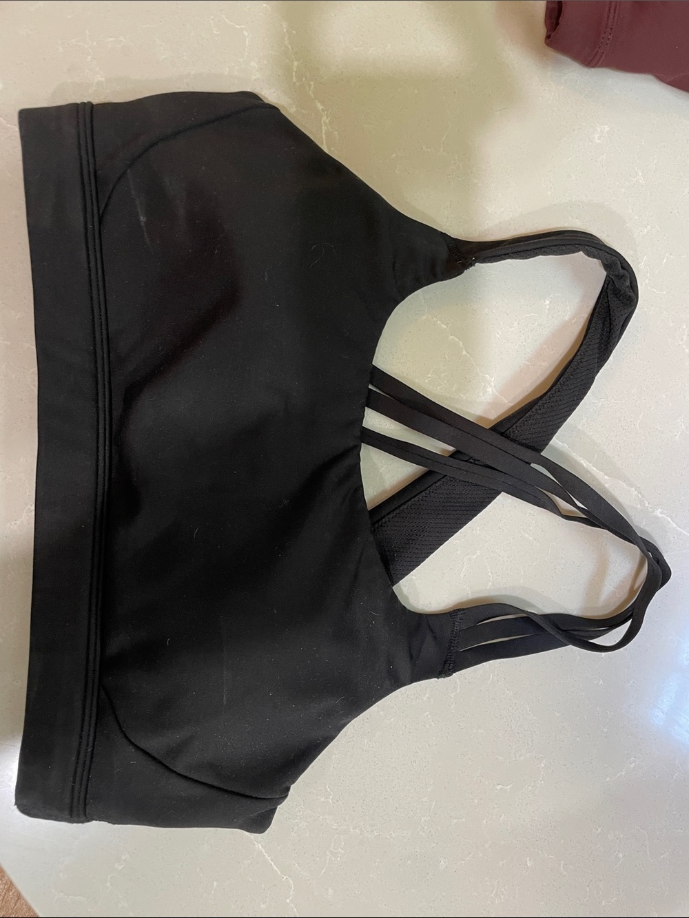 Athleta Black Strappy Sports Bra